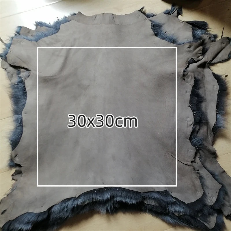 Whole Grey Lambskin Wool Mat | Genuine Leather DIY Craft Piece Lambskin Leather Hide QXL GRAY China Mainland