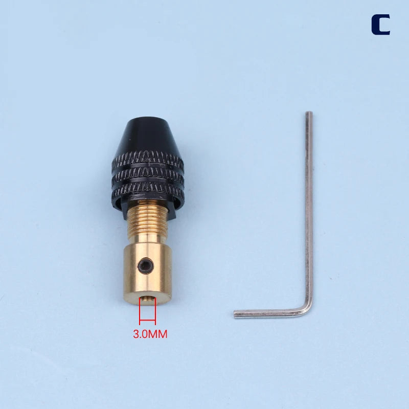 Mini Drill Chuck Collet Set 0.3–3.4mm | 5 Sizes + Wrench Mini Drill Chuck QXL C
