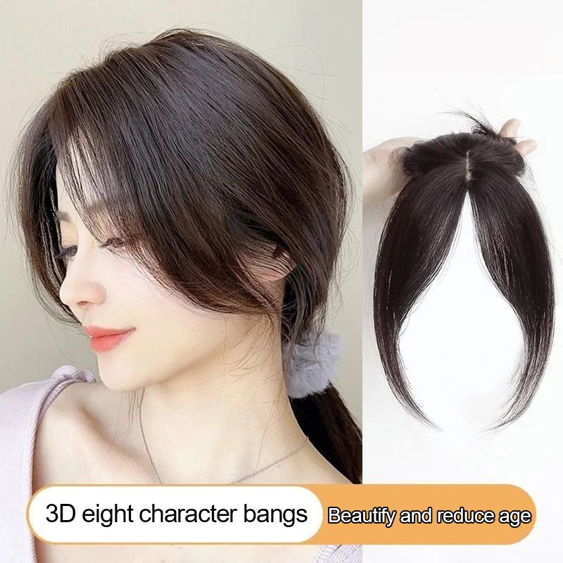 Clip-In Split Bangs Hair Extension | Left & Right Side Fringe Clip-In Bang Extension QXL