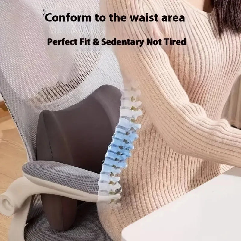 Memory Foam Lumbar Support Cushion | Ergonomic Back Pillow Lumbar Support Pillow QXL