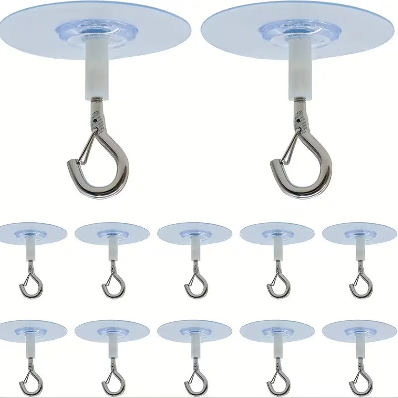 2-Pack Heavy-Duty Adhesive Ceiling Hooks | No-Drill Hanger Adhesive Ceiling Hooks QXL