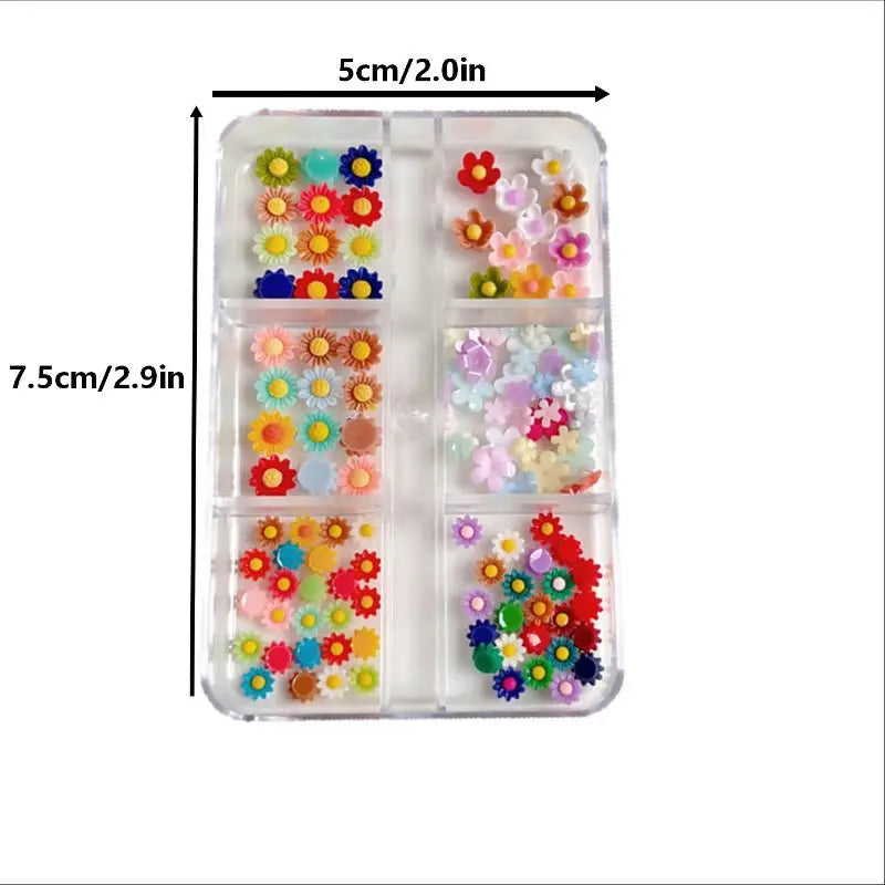 3D Sunflower Nail Charms | Resin Flower Nail Art Decorations Nail Art Charms QXL