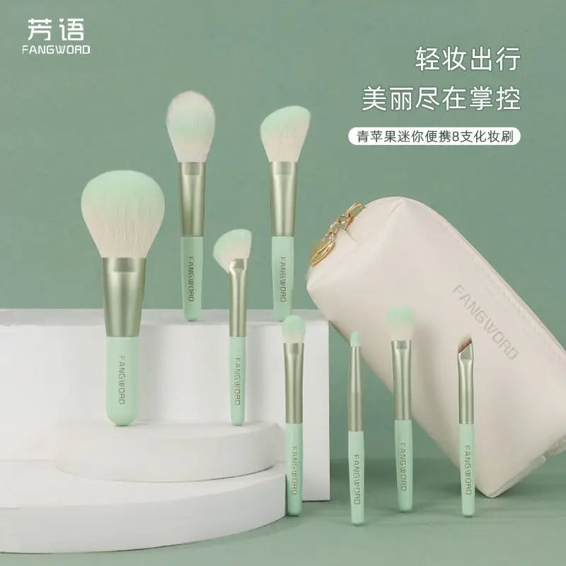 8-Piece Ultra Soft Makeup Brush Set with Storage Bag Makeup Brush Set QXL