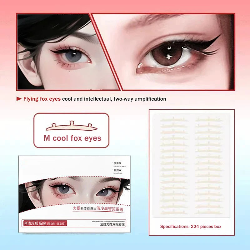 3D Invisible Double Eyelid Tape – 224 Waterproof Lift Strips Eyelid Lift Tape QXL Pink