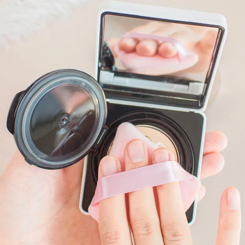Pink Velvet Triangle Makeup Sponge | Foundation & Powder Puff Makeup Sponge Puff QXL