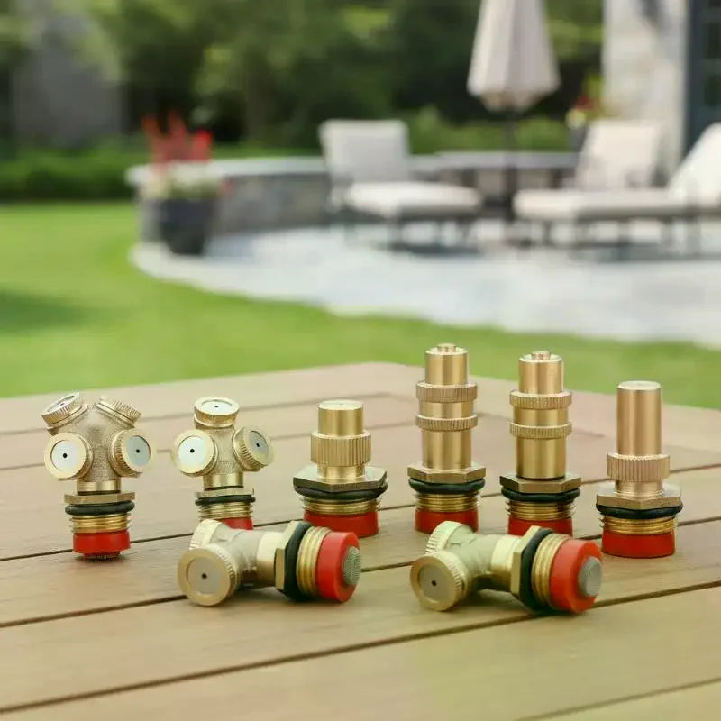 Brass Misting Spray Nozzle | Garden Lawn Irrigation Sprinkler Garden Misting Nozzle QXL