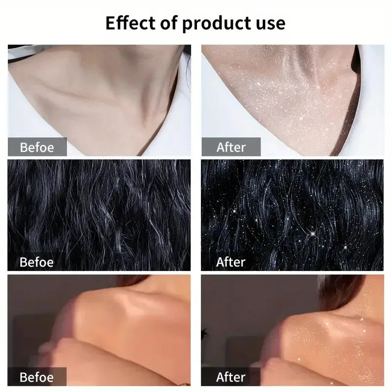 Quick-Dry Glitter Spray | Hair & Body Highlighter 100ml Body Glitter Spray QXL