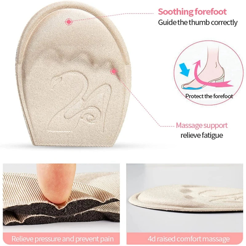Cushioned Forefoot Pads & Half Insoles | Non-Slip Shoe Cushions Forefoot Cushion Insoles QXL