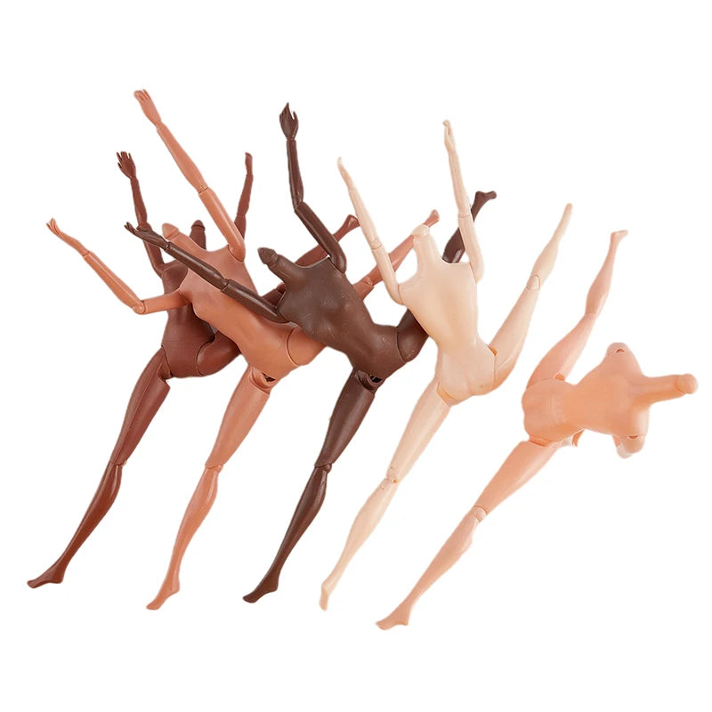 11-Joint Poseable Doll Body 26/27cm | Brown & Dark Skin Tones Poseable Doll Body QXL