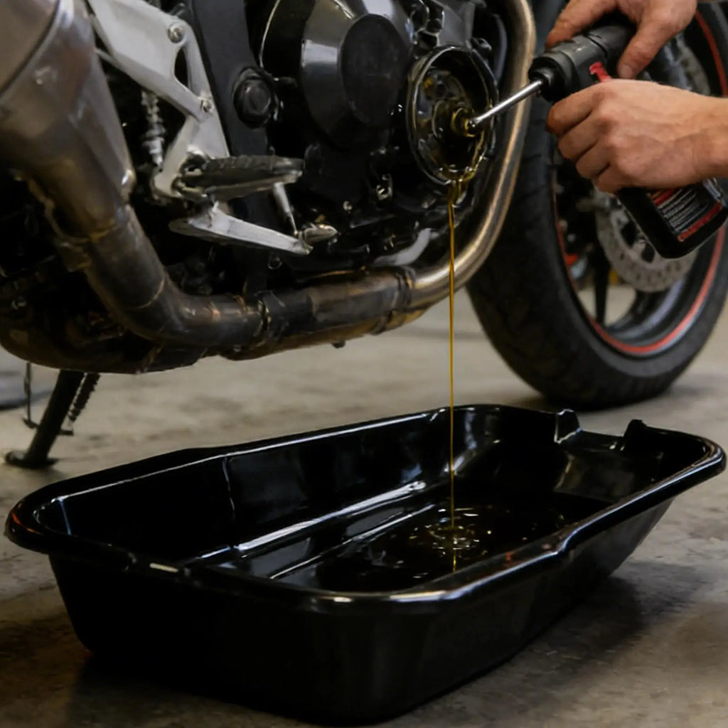 Large Motorcycle Oil Drain Pan | Leak-Proof Engine Maintenance Oil Drain Pan QXL