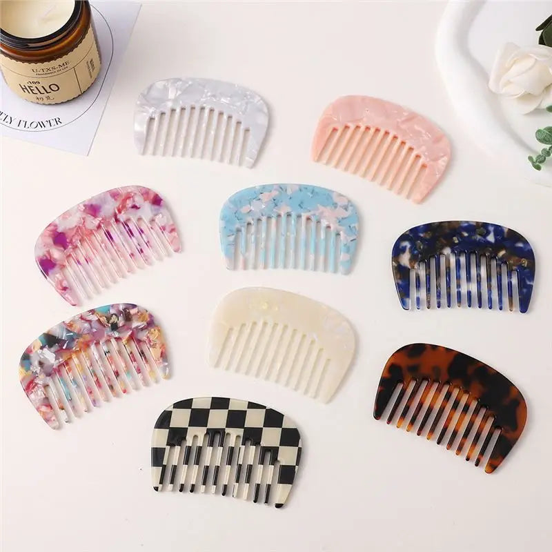 Acetic Acid Pocket Hair Comb | Portable Travel Styling Tool Pocket Hair Comb QXL