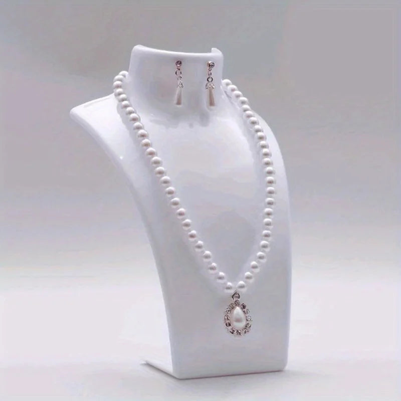 Acrylic Jewelry Display Stand | Necklace & Earring Holder Jewelry Display Stand QXL White