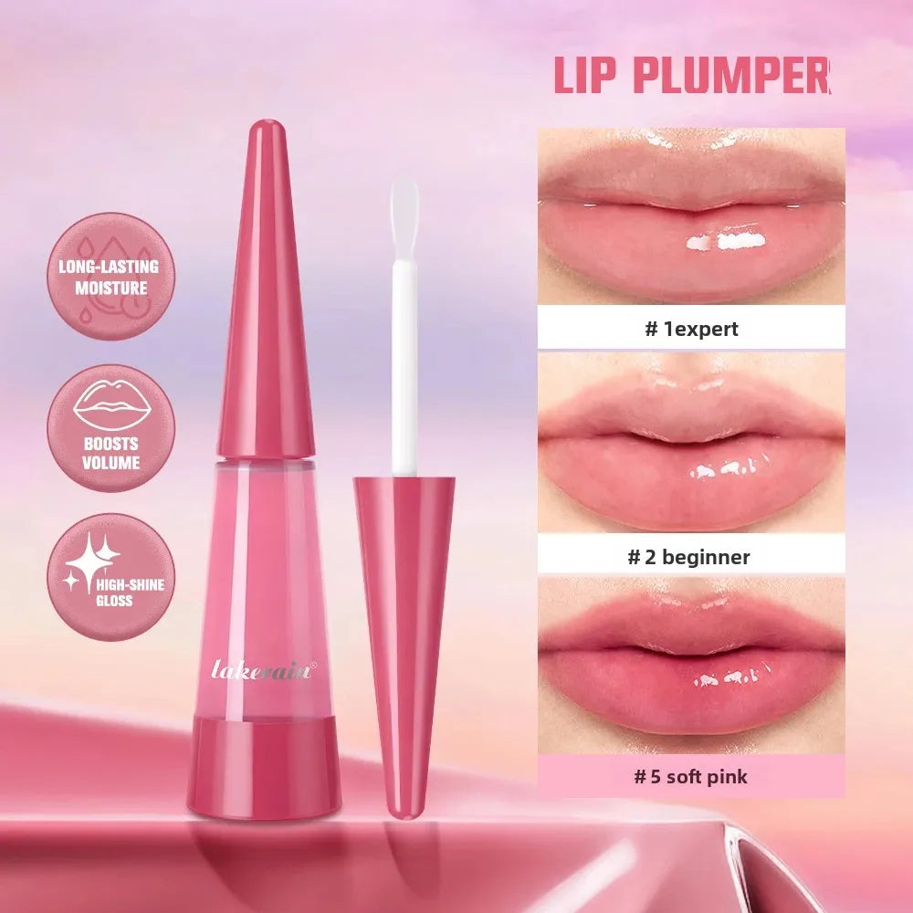 LAIKOU Clear Lip Plumper Oil Gloss | Fuller Lips & High Shine Lip Plumper Gloss QXL