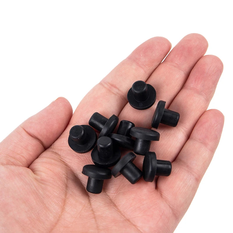 10-Pack Silicone Rubber Hole Plugs 3mm–12mm | Pipe End Caps Rubber Hole Plugs QXL