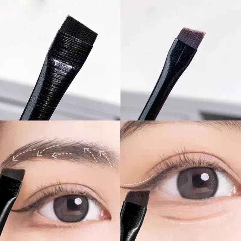 2-Pc Angled Blade Brush Set | Eyeliner, Brow & Lip Brushes Angled Makeup Brush Set QXL