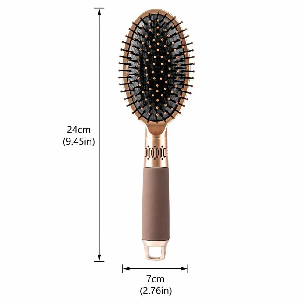 Oval Cushion Detangling Hair Brush | Non-Slip Scalp Care Cushion Hair Brush QXL