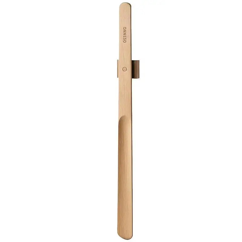 55cm Zelkova Wood Magnetic Shoe Horn | Long Handle Luxury Wooden Shoe Horn QXL