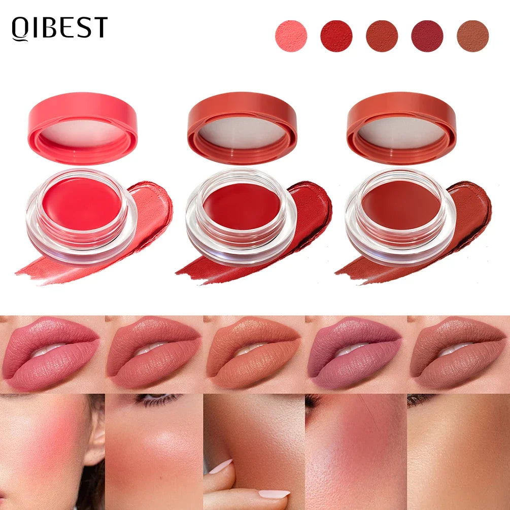 QIBEST 3-in-1 Blush Stick | Lip, Cheek & Eyeshadow Balm Multi-Use Blush Balm QXL