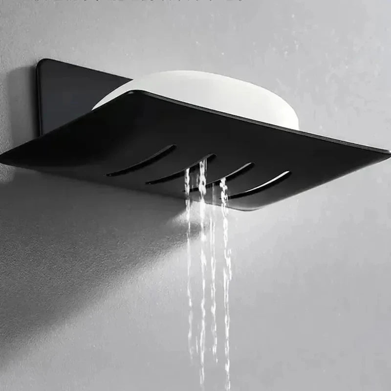 Wall-Mounted Carbon Steel Soap Dish Holder with Drainage Soap Dish Holder QXL