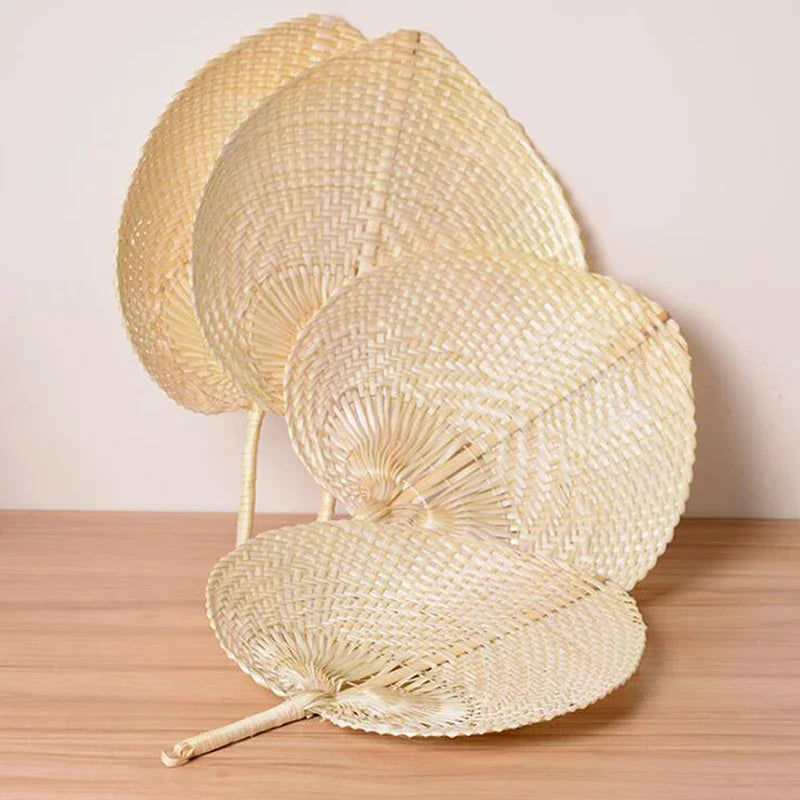 Handmade Bamboo Woven Fan – Summer Cooling & Wall Art Décor Bamboo Woven Fan QXL
