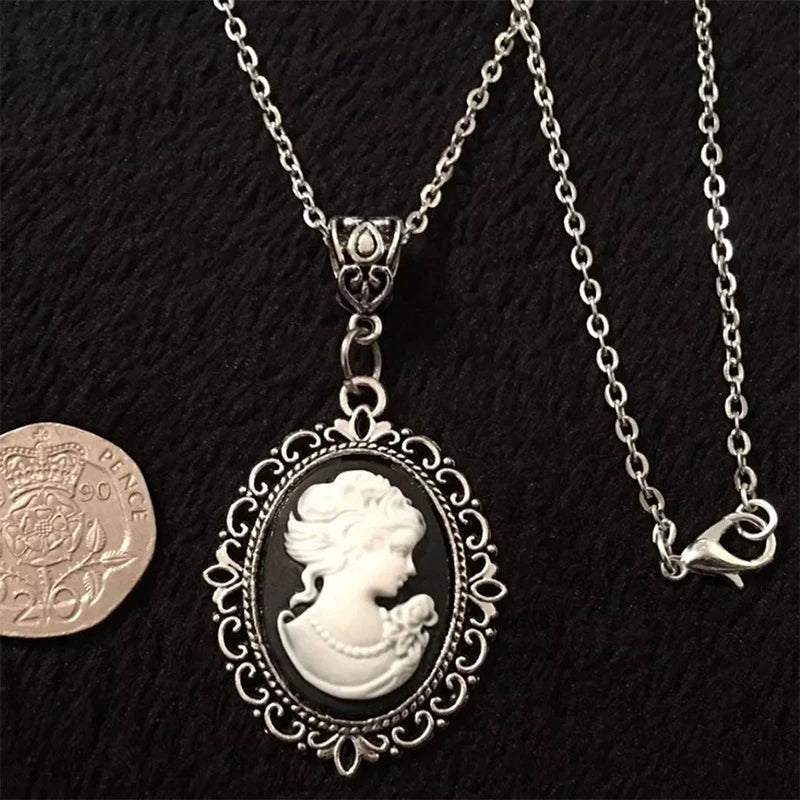 Victorian Cameo Choker Necklace | Gothic Vintage Charm Cameo Choker Necklace QXL Default Title