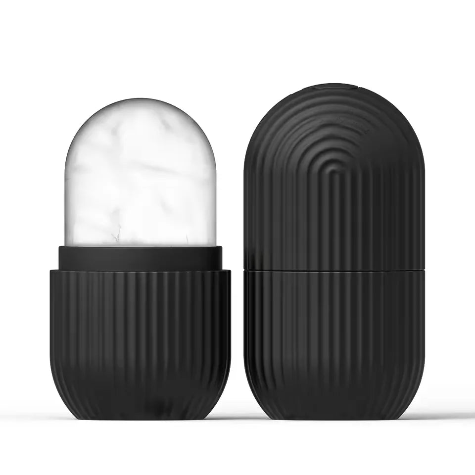 Silicone Ice Roller Massager for Face & Eyes | Cooling Skincare Face Ice Roller QXL GJ29-black-02