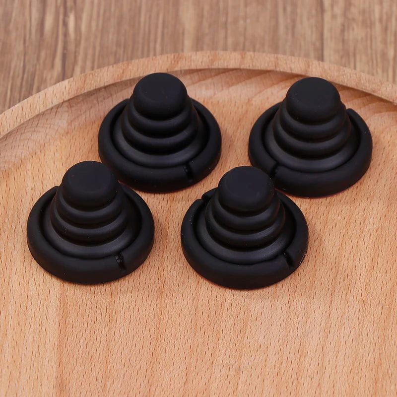 4-Pack Car Door Silicone Cushion Pads | Sound Insulation Gaskets Car Door Cushion Pad QXL Black