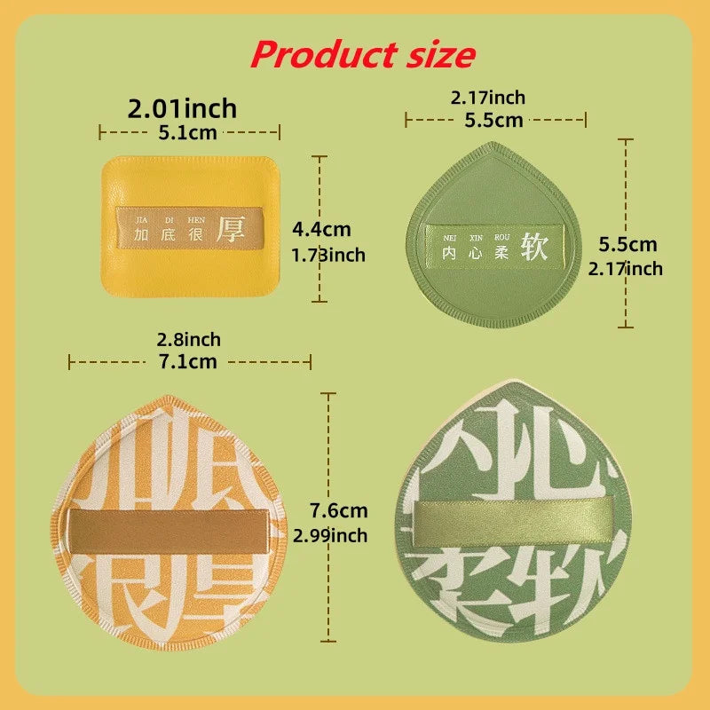 Cotton Cushion Puff | Non-Latex Dry/Wet Dual-Use Makeup Sponge Makeup Cushion Puff QXL