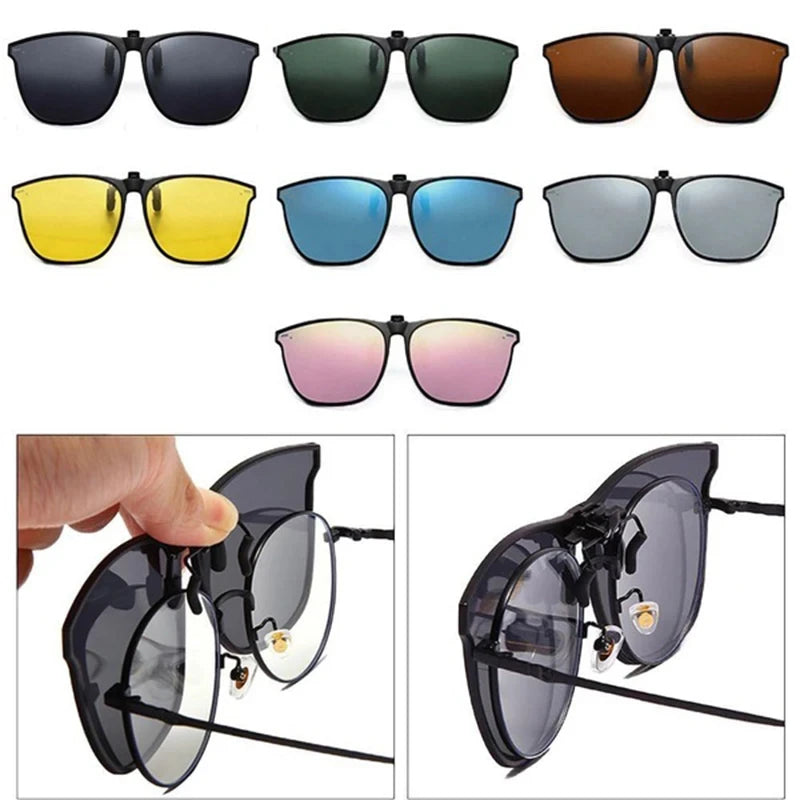 TR Polarized Clip-On Sunglasses UV400 Anti-Glare | 8 Colors Clip-On Sunglasses QXL