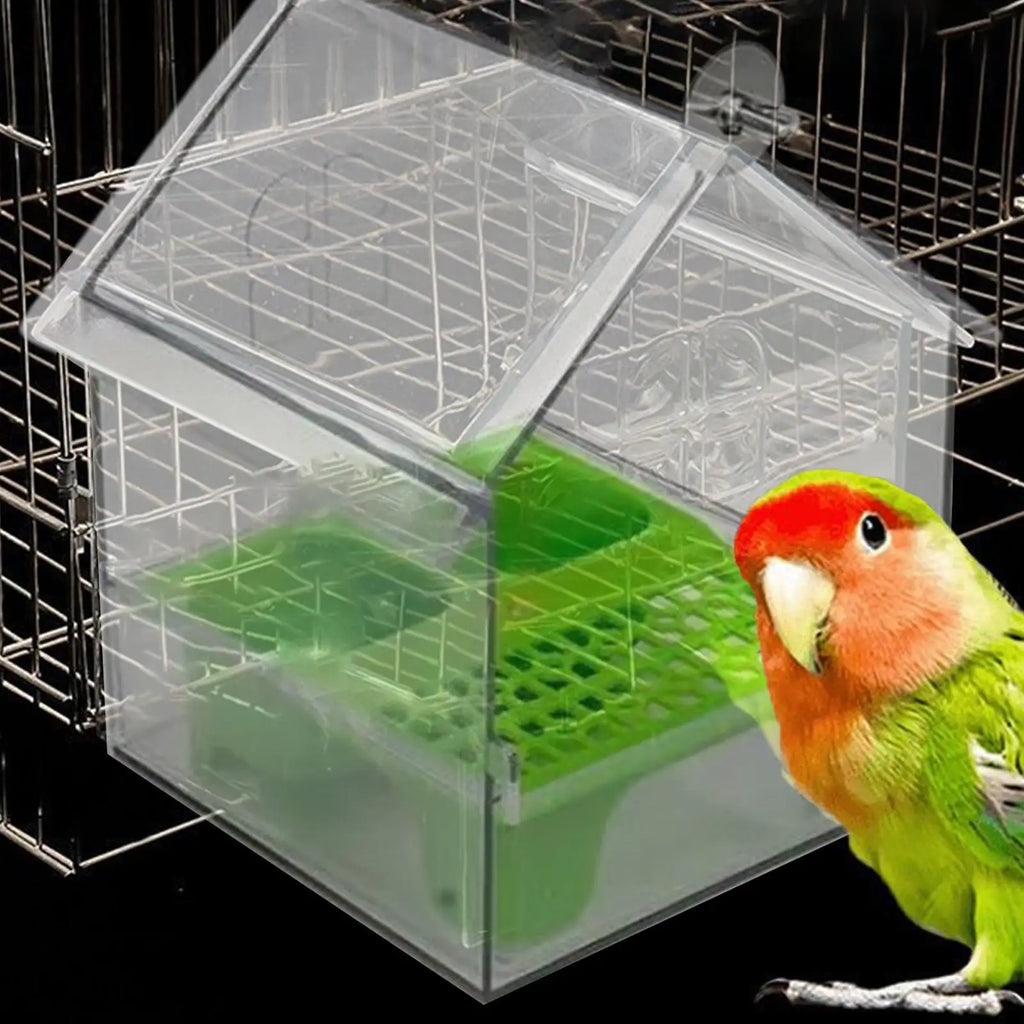 Decorative Bird Feeder House with Bath Tub & Food Dish Bird Feeder House QXL
