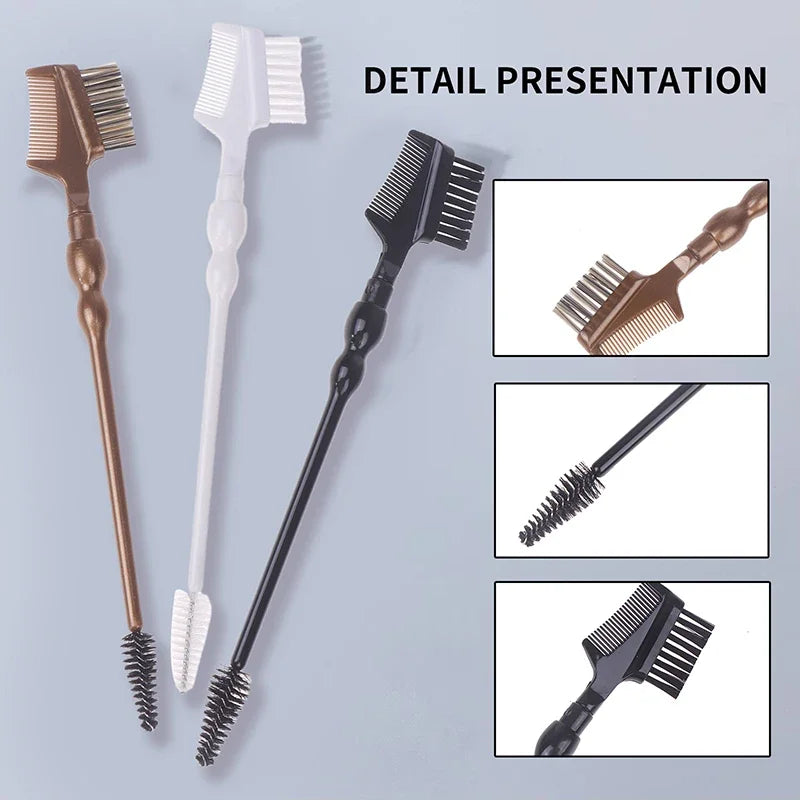 Double-Headed Eyebrow Comb & Eyelash Brush | Dual-End Tool Eyebrow & Lash Brush QXL