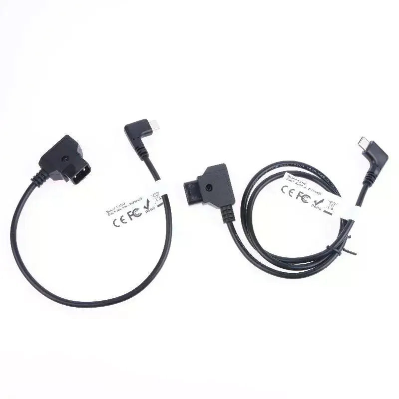 D-Tap to USB-C Power Cable for V-Mount Battery | 1–3ft Power Supply Cable QXL
