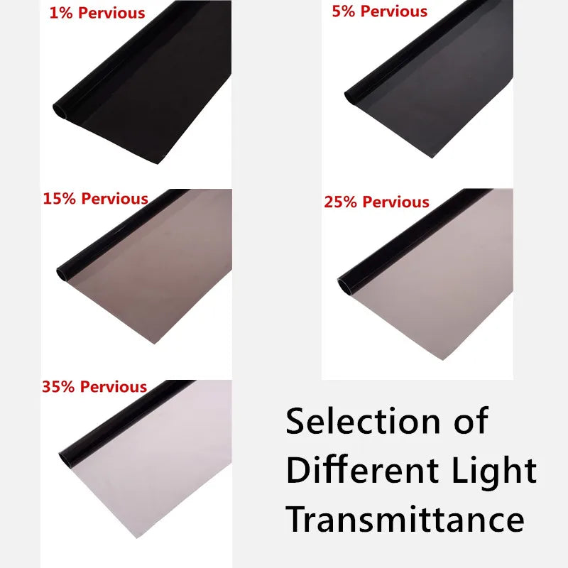 1/5/15/25/35% VLT Car Window Tint Film 50cm×3m UV Protection Heat Insulation Privacy Sun Shade Glass Sticker Foils QXL