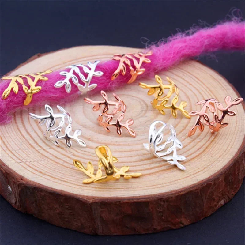 Gold & Silver Dreadlock Hair Rings | Adjustable Braid Cuff Clips Braid Hair Rings QXL