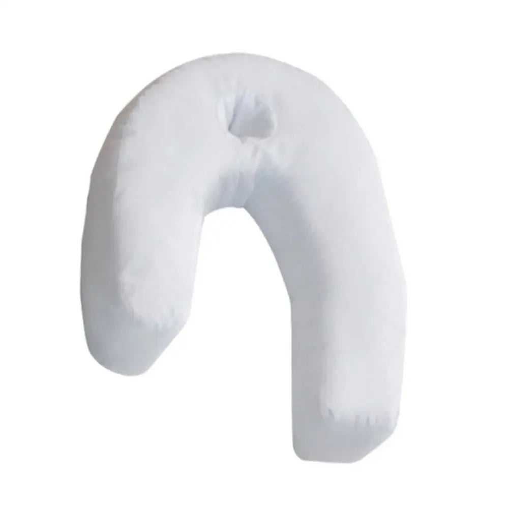 U-Shaped Maternity Side Sleeper Pillow | Neck & Spine Support Maternity Body Pillow QXL white