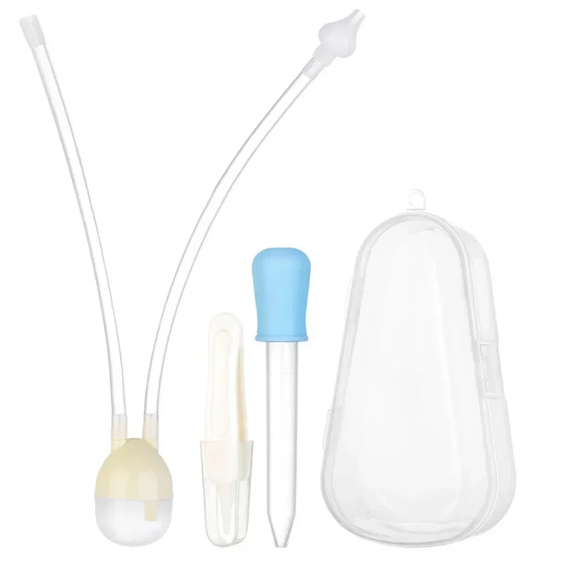 Baby Nasal Aspirator Set – Nose Cleaner, Tweezer & Dropper Baby Nasal Aspirator QXL B250 Blue Set