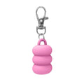 Silicone Lip Gloss Keychain Cap – Cute Donut Style Holder Lip Gloss Keychain Cap QXL Pink