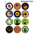 24-Pc Halloween Temporary Tattoos & Party Stickers for Kids Temporary Tattoos QXL 2 Sheet 24 Pieces A