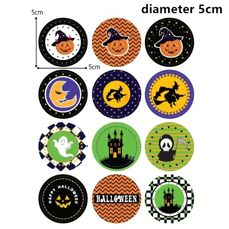 24-Pc Halloween Temporary Tattoos & Party Stickers for Kids Temporary Tattoo Set QXL 2 Sheet 24 Pieces A