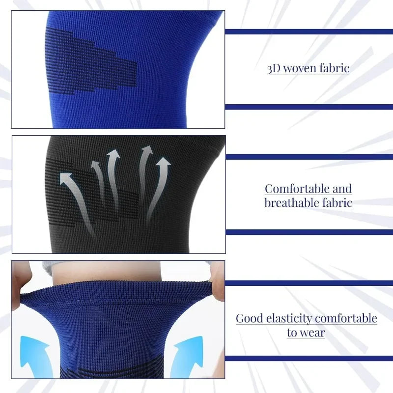 2-Pack Kids Knee Pads for Sports | Size M Blue & Black Kids Knee Pads QXL