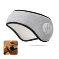 Unisex Winter Ear Muff Headband & Sleep Eye Mask | 3-Layer Ear Muff Headband QXL Gray