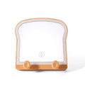 Toaster-Shaped LED Makeup Mirror | Foldable Rechargeable LED Makeup Mirror QXL Brown