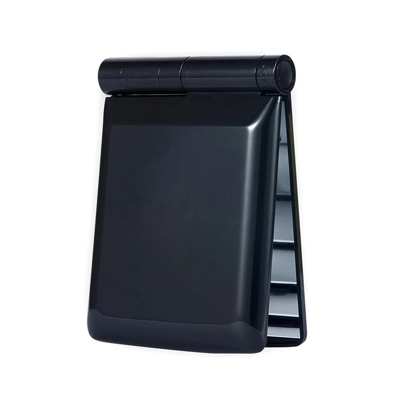 Foldable LED Pocket Mirror | 8-Light Illuminated Compact Mirror LED Compact Mirror QXL black