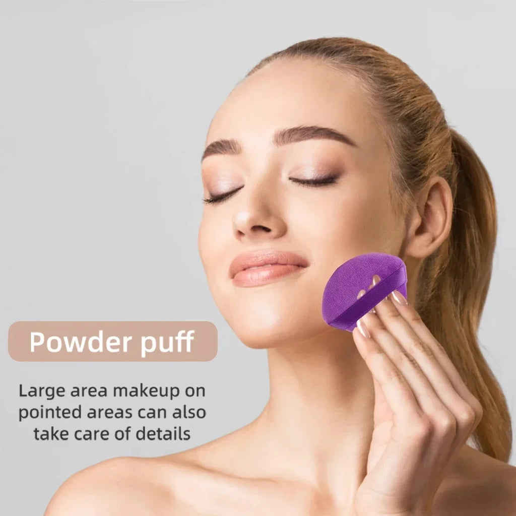 20-Pc Purple Makeup Sponge Puff Kit | Headband & Wristband Makeup Sponge Kit QXL