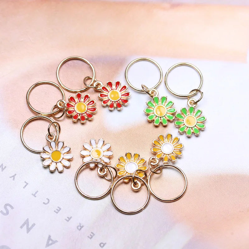 10-Pack Daisy Dreadlock Hair Cuffs | Multicolor Braid Rings Hair Cuffs & Rings QXL