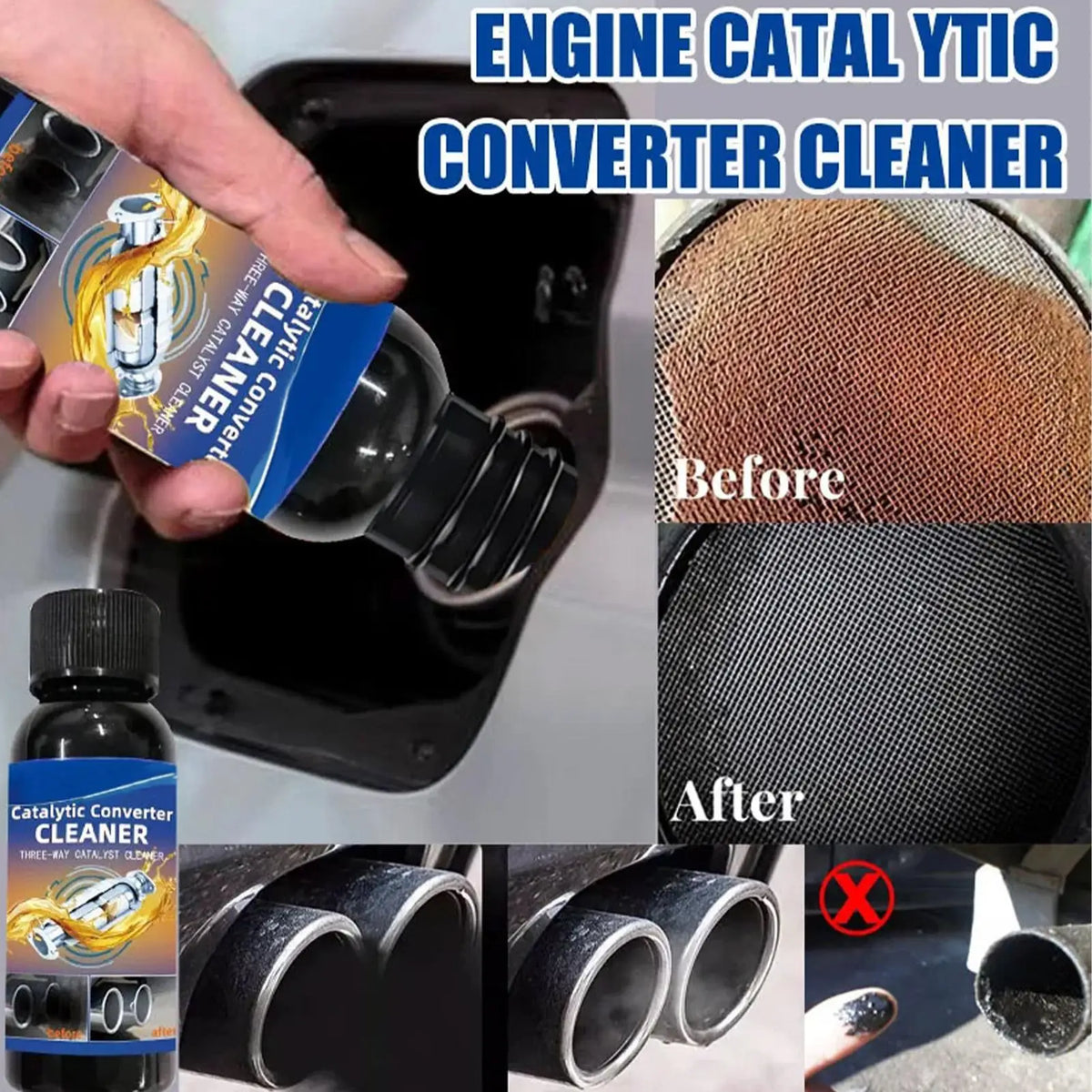 Engine Catalytic Converter Cleaner | Carbon & Sludge Remover Engine Cleaner Formula QXL