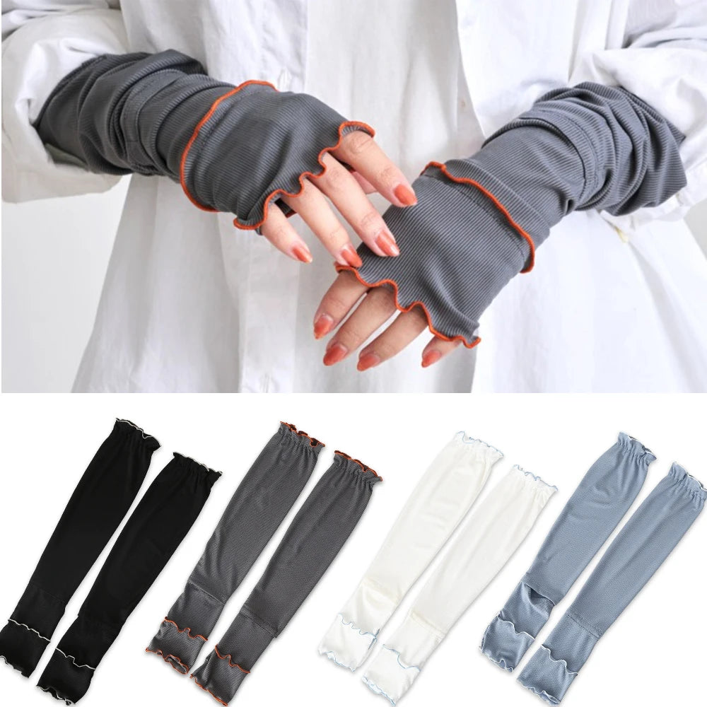 Ice Silk UV Arm Sleeves – Unisex Cooling Sun Cover UV Arm Sleeves QXL
