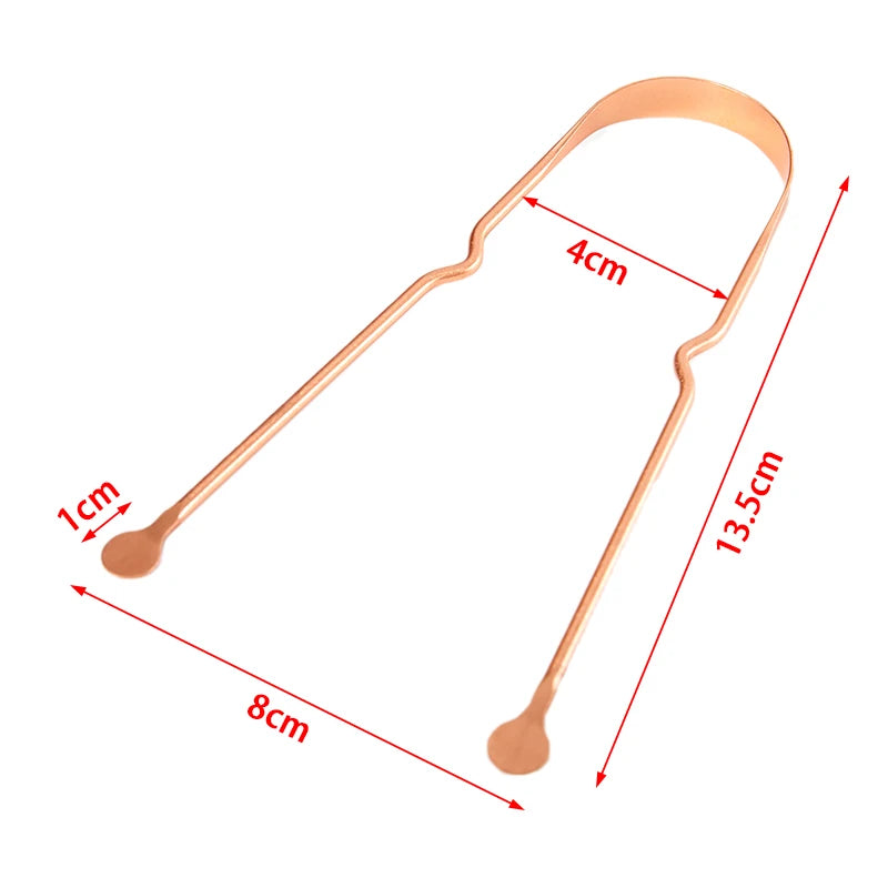 Copper Tongue Scraper | Fresh Breath Oral Hygiene Tool Tongue Scraper QXL onesize