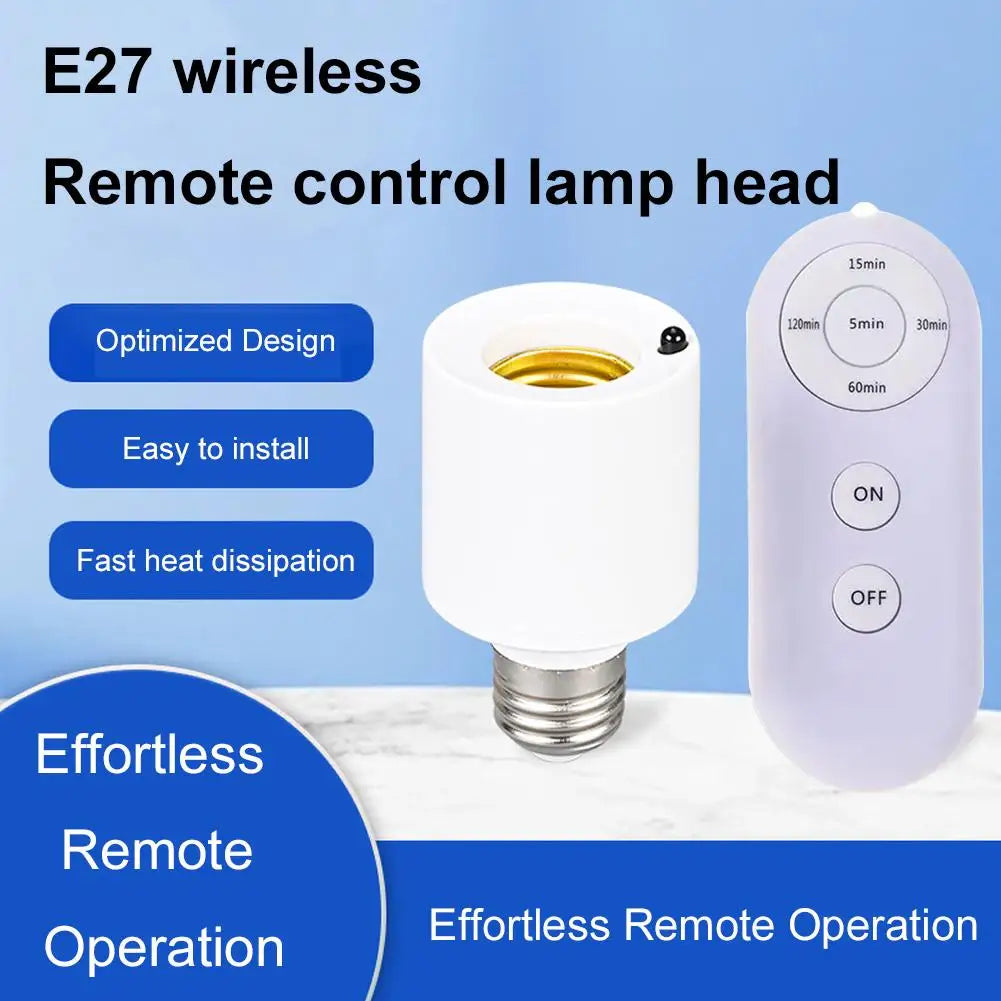 E27 Wireless Remote Control Lamp Holder | Timer & AC180-240V Remote Lamp Holder QXL
