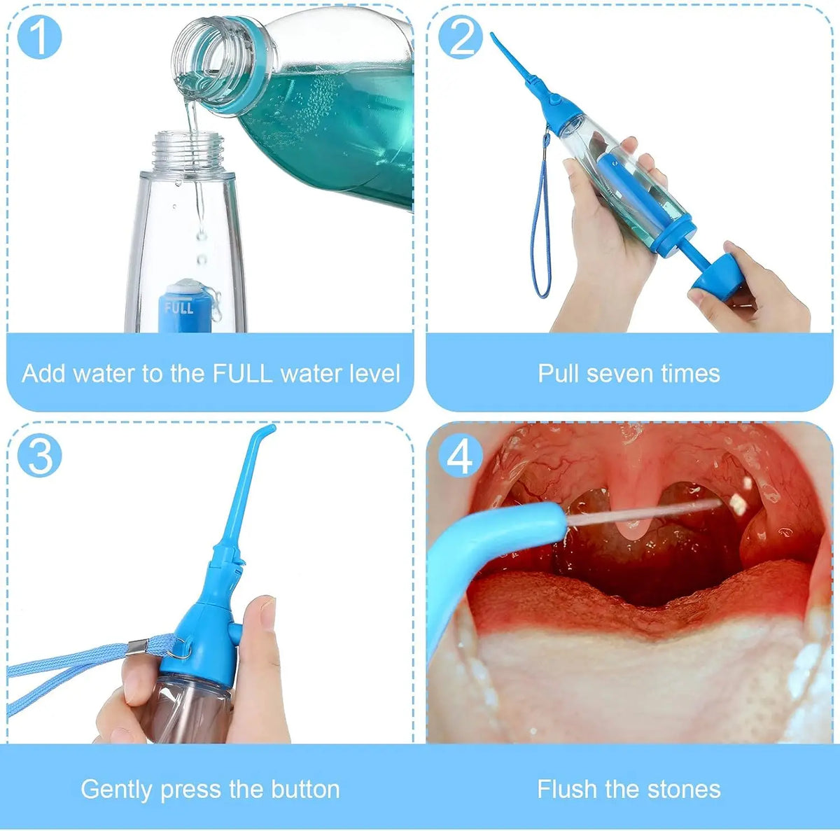 95ml Cordless Manual Water Flosser | Portable Oral Irrigator Oral Irrigator QXL